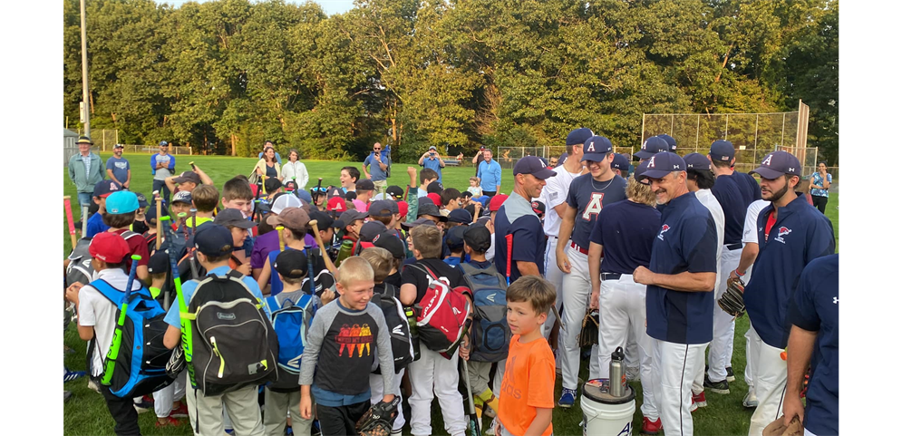 100 Avon Little League Fall baseball players practiced with the Avon High School baseball team!